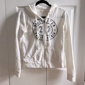 Hollister Light Zip Up Hoodie - Small